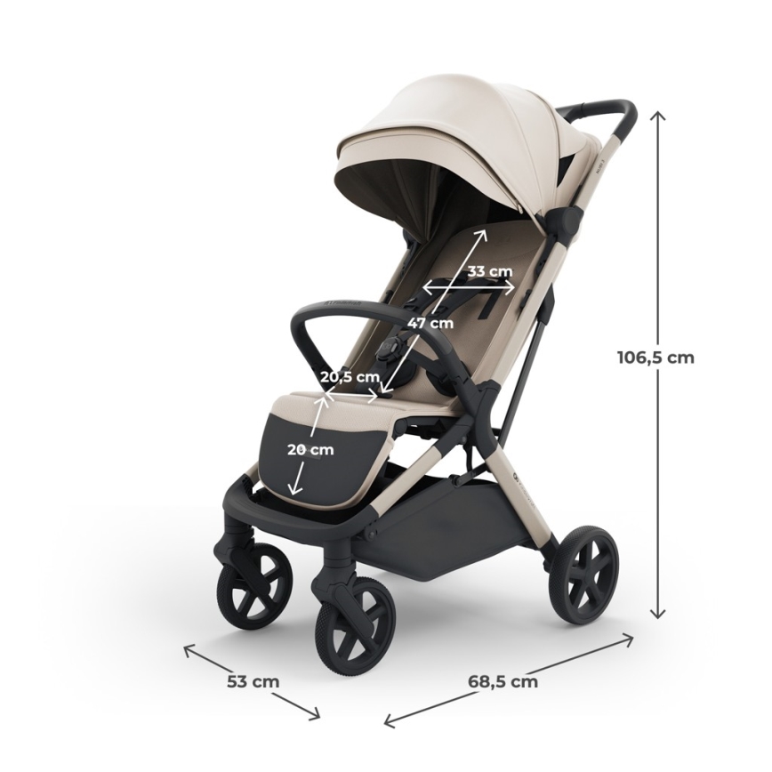 KINDERKRAFT SELECT - Cochecito deportivo NUBI 3 Beige Arena
