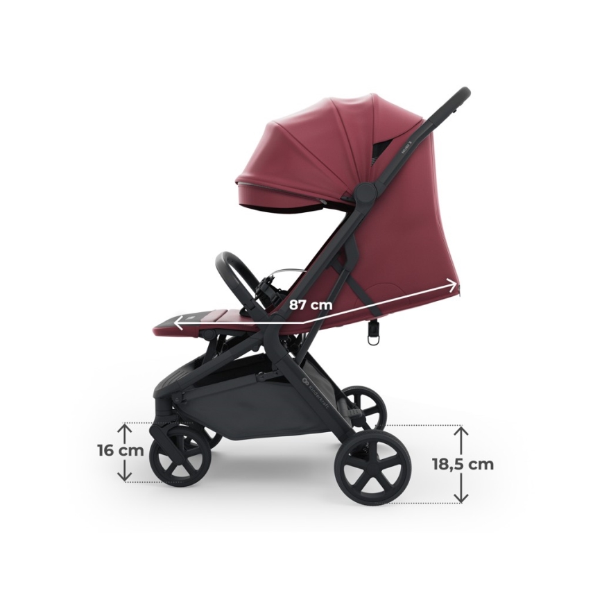 KINDERKRAFT SELECT - Cochecito deportivo NUBI 3 Dark Ruby