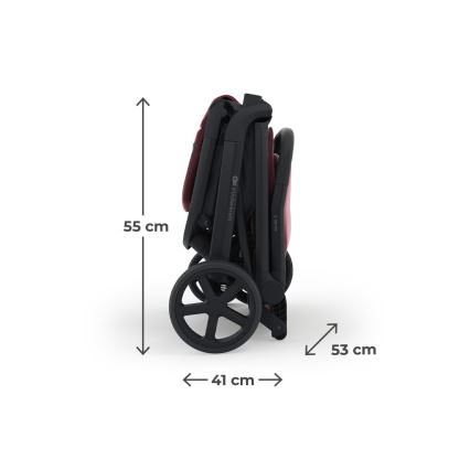 KINDERKRAFT SELECT - Cochecito deportivo NUBI 3 Dark Ruby