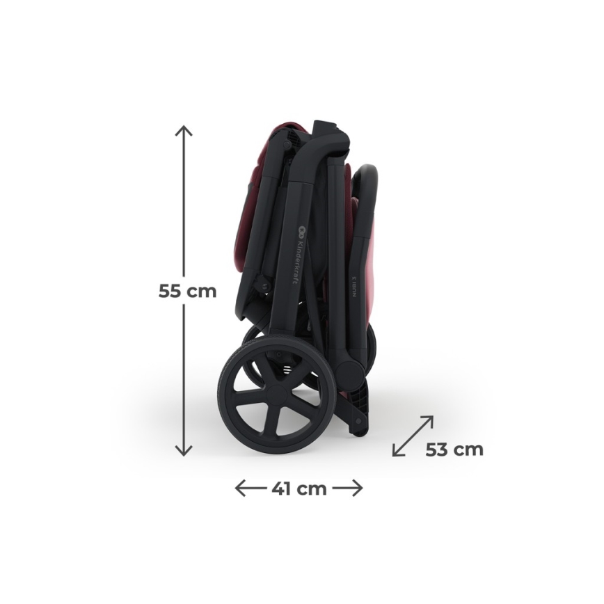 KINDERKRAFT SELECT - Cochecito deportivo NUBI 3 Dark Ruby