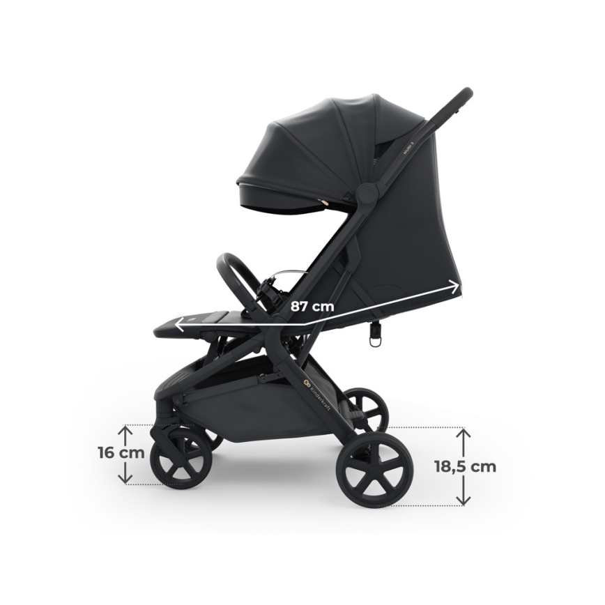 KINDERKRAFT SELECT - Cochecito deportivo NUBI 3 Negro medianoche