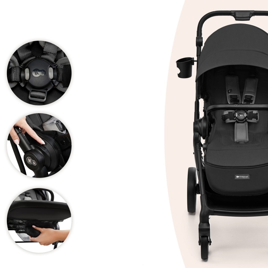 KINDERKRAFT SELECT - Cochecito deportivo YOXI Moonlight grey