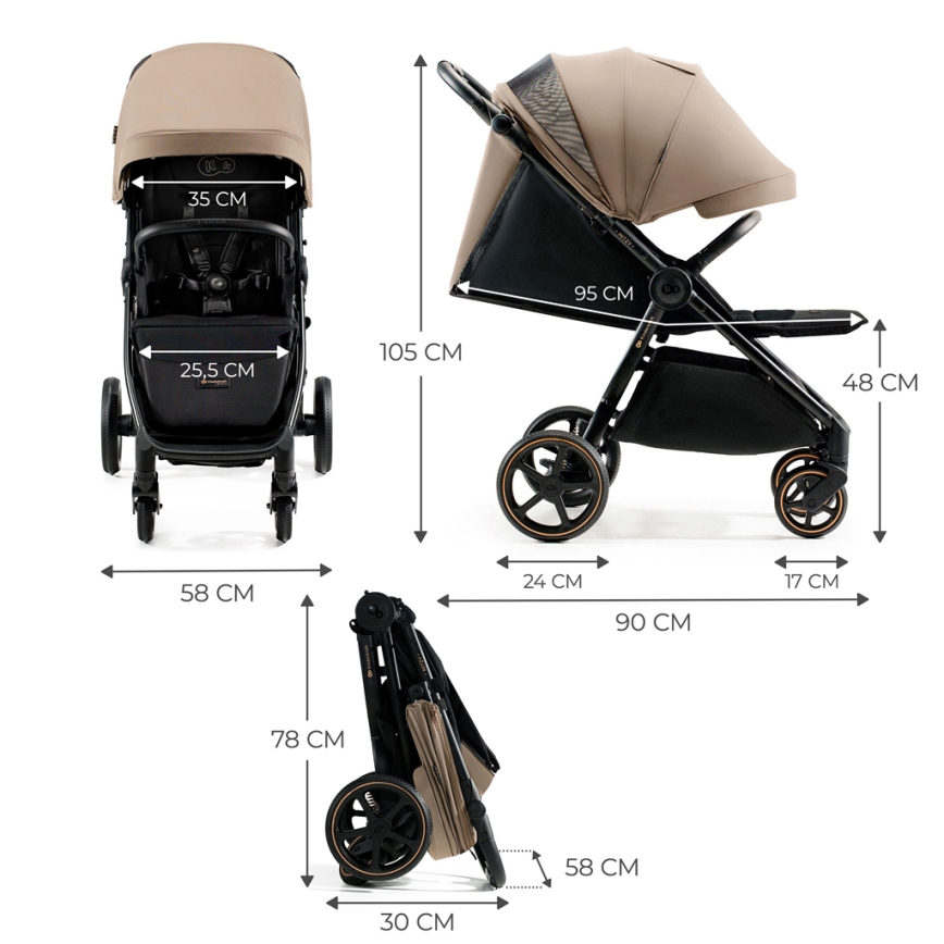 KINDERKRAFT SELECT - Cochecito MITZY Linen beige