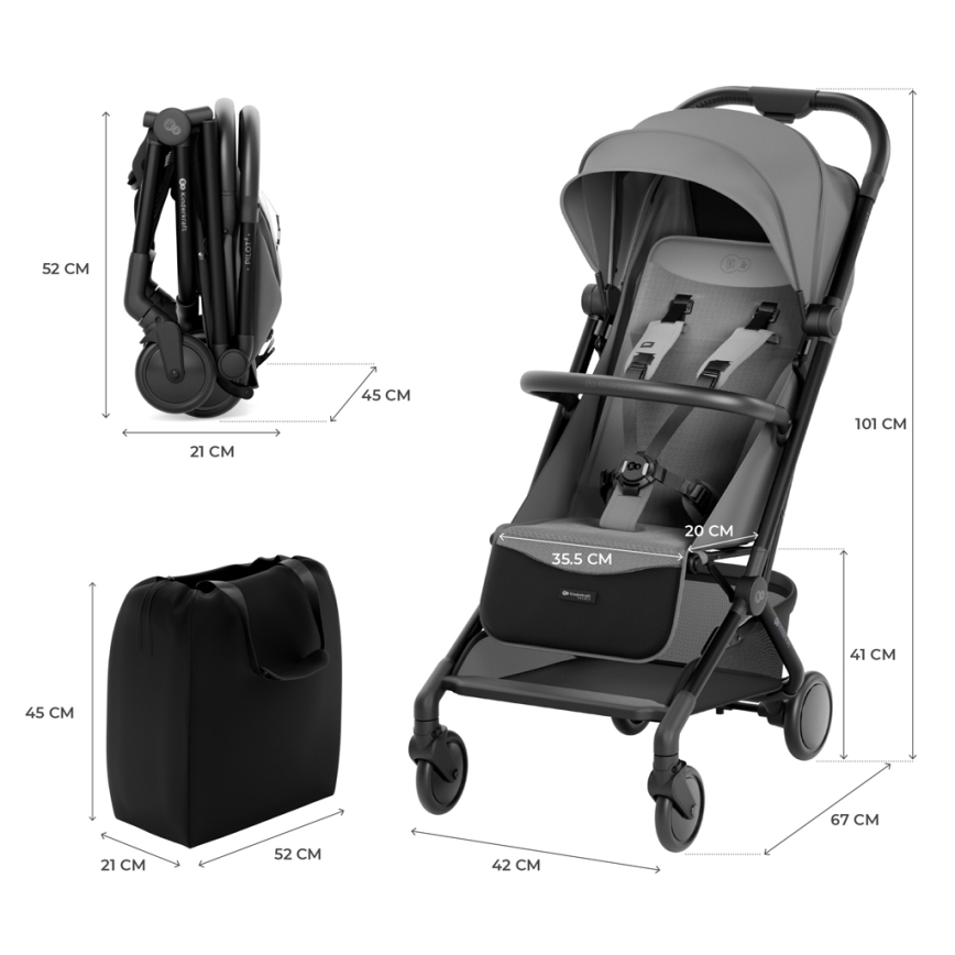 KINDERKRAFT SELECT - Cochecito PILOT 2 gris