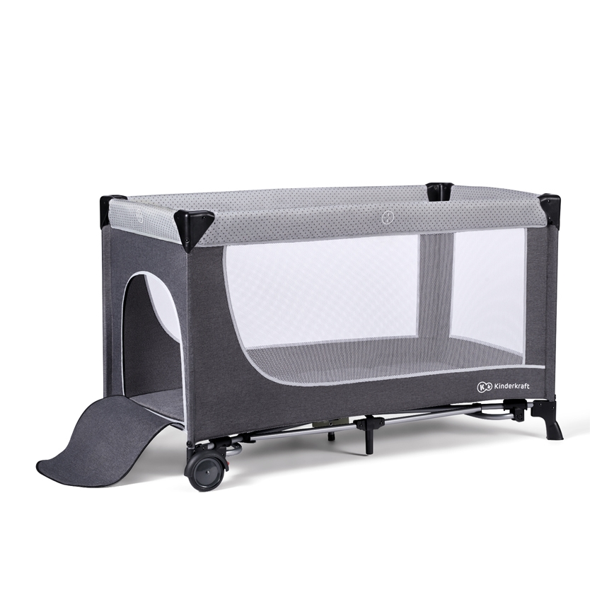 KINDERKRAFT SELECT - Cuna de viaje LEODY gris