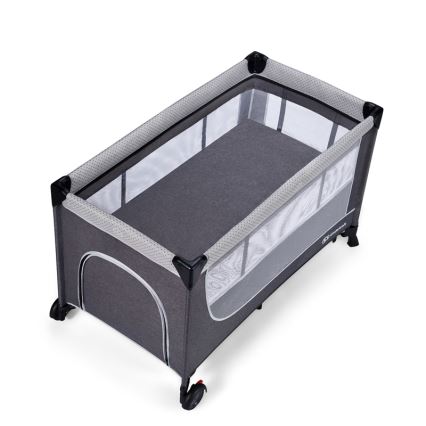 KINDERKRAFT SELECT - Cuna de viaje LEODY gris