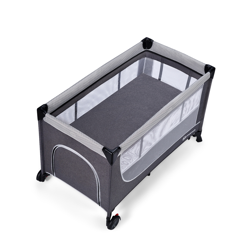 KINDERKRAFT SELECT - Cuna de viaje LEODY gris