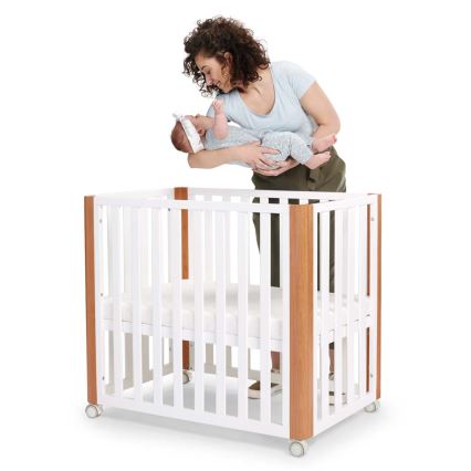 KINDERKRAFT SELECT - Cuna infantil 4 en 1 KOYA Premium haya/pino