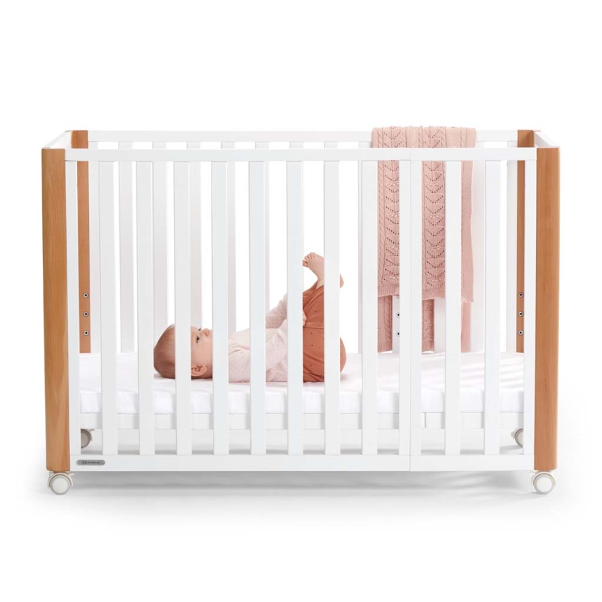 KINDERKRAFT SELECT - Cuna infantil 4 en 1 KOYA Premium haya/pino