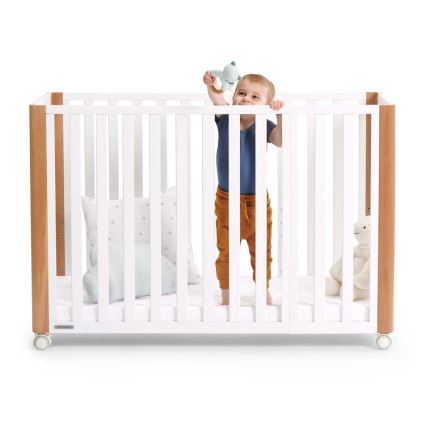 KINDERKRAFT SELECT - Cuna infantil 4 en 1 KOYA Premium haya/pino