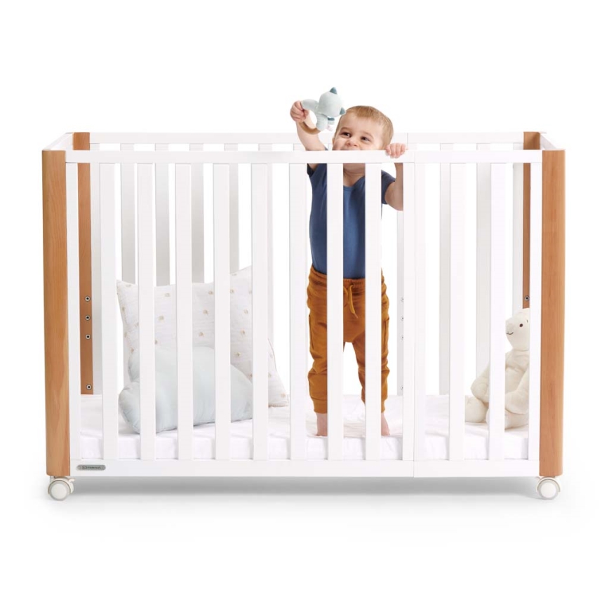 KINDERKRAFT SELECT - Cuna infantil 4 en 1 KOYA Premium haya/pino