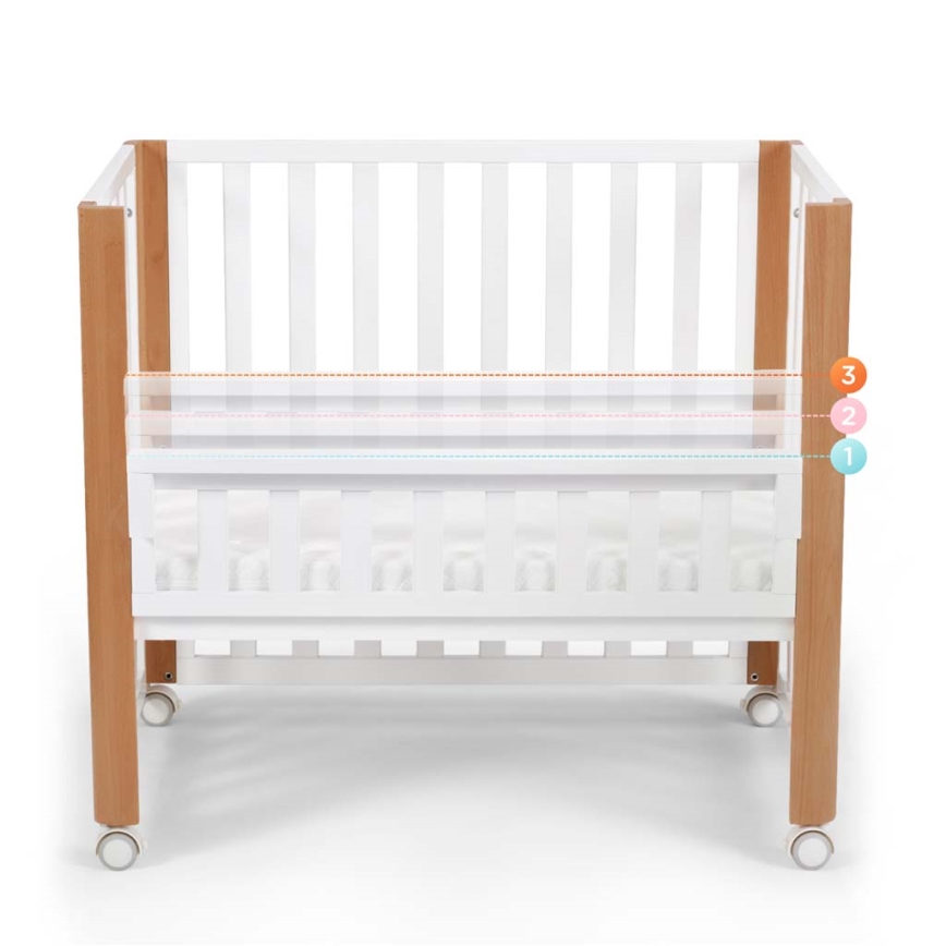 KINDERKRAFT SELECT - Cuna infantil 4 en 1 KOYA Premium haya/pino