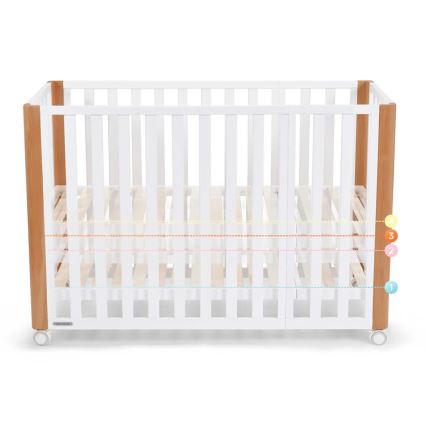 KINDERKRAFT SELECT - Cuna infantil 4 en 1 KOYA Premium haya/pino
