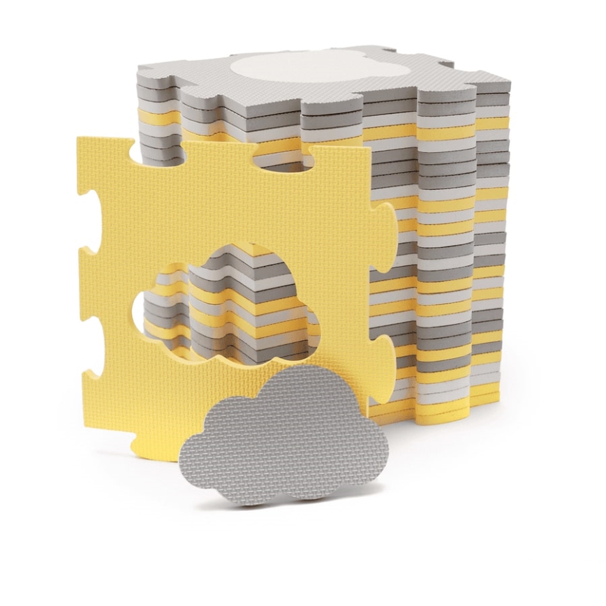 KINDERKRAFT - Puzzle de espuma LUNO 30pcs gris/amarillo