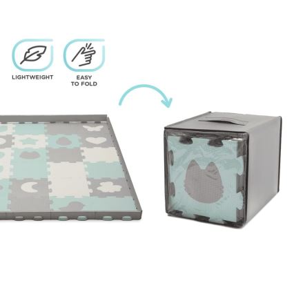 KINDERKRAFT - Puzzle de espuma LUNO 30pcs gris/menta