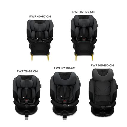 KINDERKRAFT SELECT - Silla de coche I-FIX (40-150 cm) Negro grafito