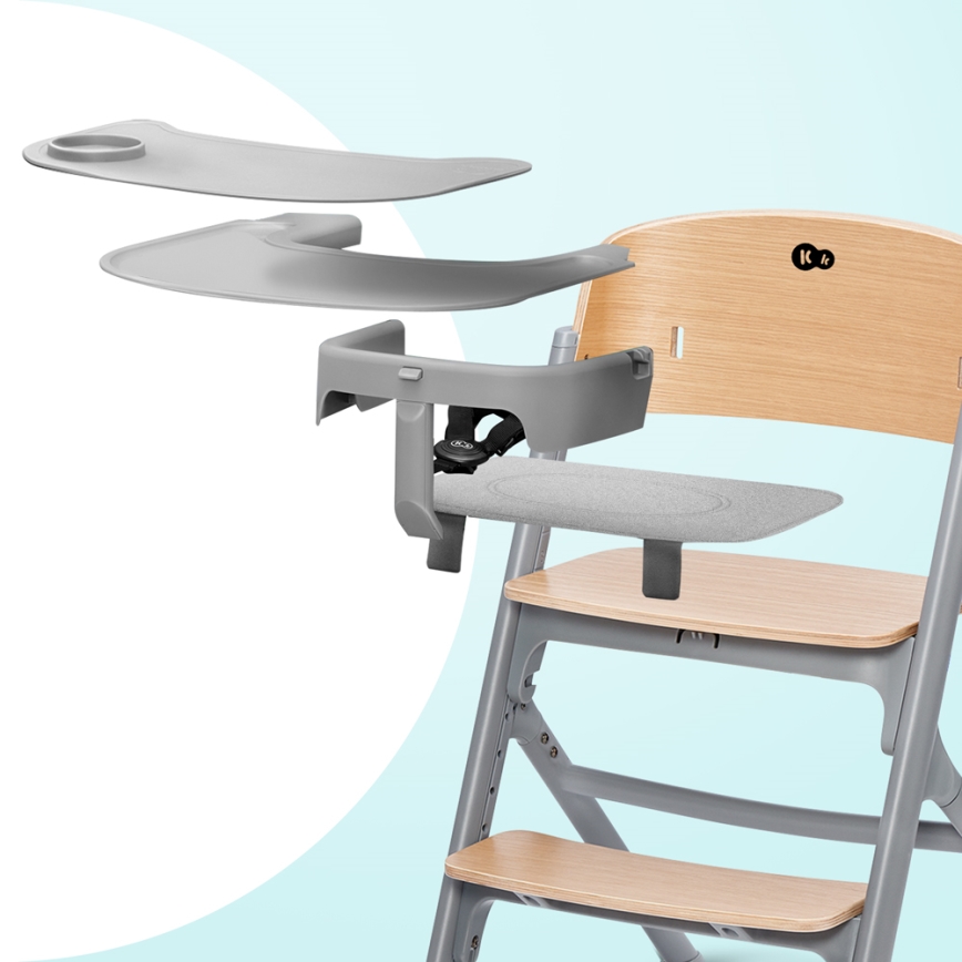 KINDERKRAFT SELECT - Silla de comedor para niños 3en1 LIVY Premium roble
