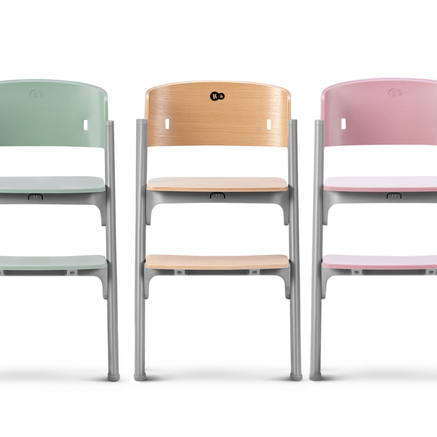 KINDERKRAFT SELECT - Silla de comedor para niños 3en1 LIVY Premium roble