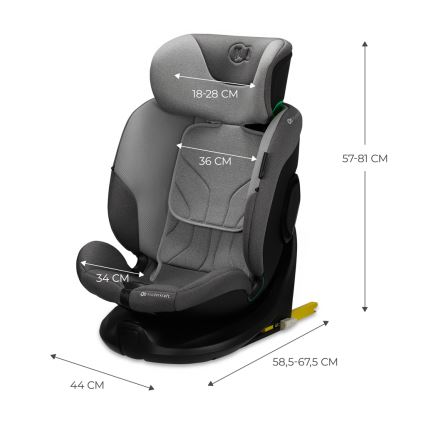 KINDERKRAFT SELECT - Silla para coche I-FIX (40-150 cm) Gris frío