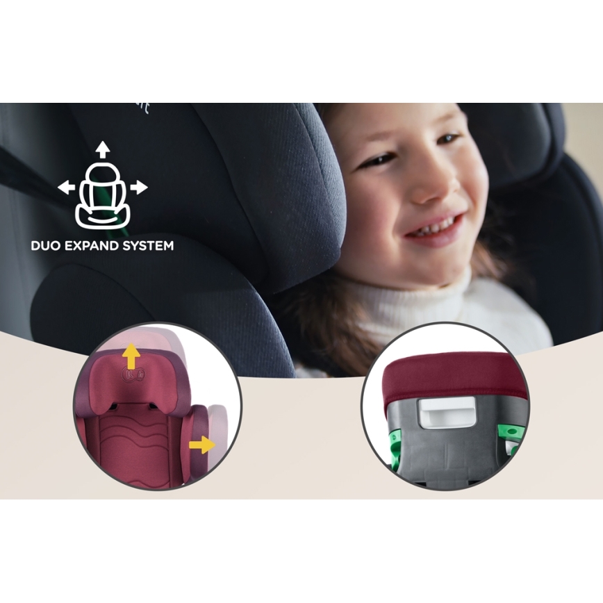 KINDERKRAFT SELECT - Silla para coche XPAND 2 i-Tamaño (100-150 cm) Premium Cherry perla