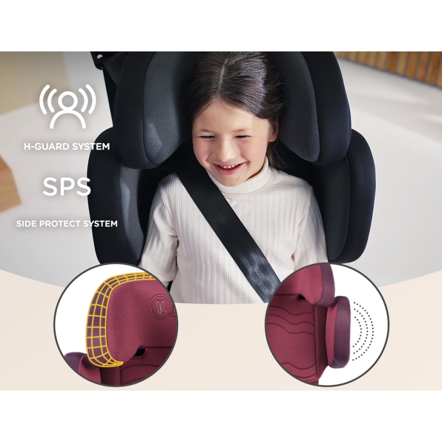 KINDERKRAFT SELECT - Silla para coche XPAND 2 i-Tamaño (100-150 cm) Premium Cherry perla