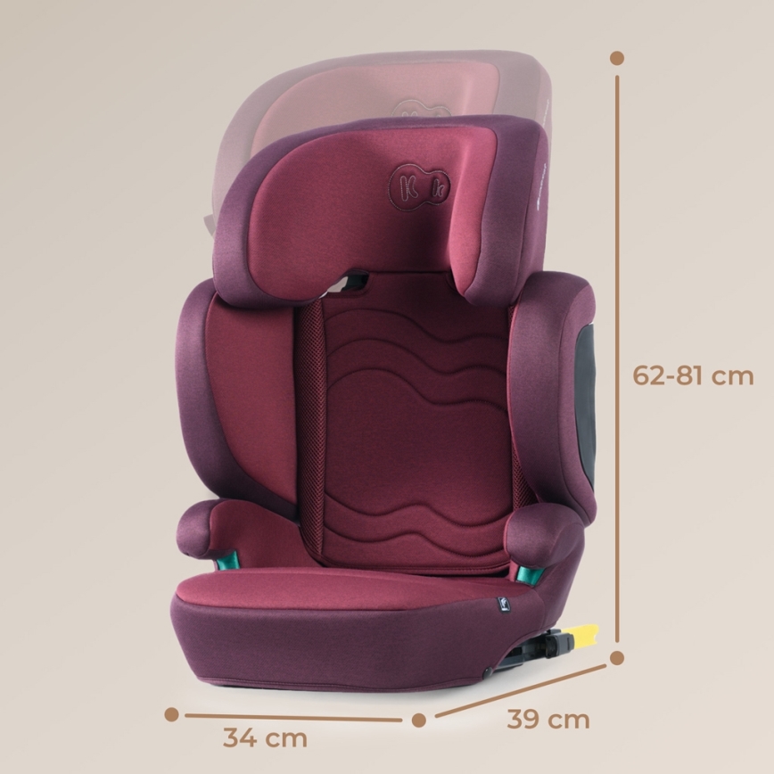 KINDERKRAFT SELECT - Silla para coche XPAND 2 i-Tamaño (100-150 cm) Premium Cherry perla