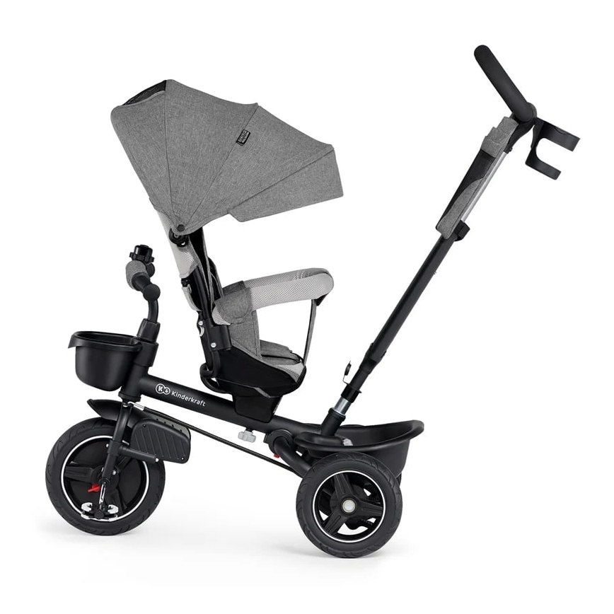 KINDERKRAFT - Triciclo infantil 5en1 SPINSTEP gris