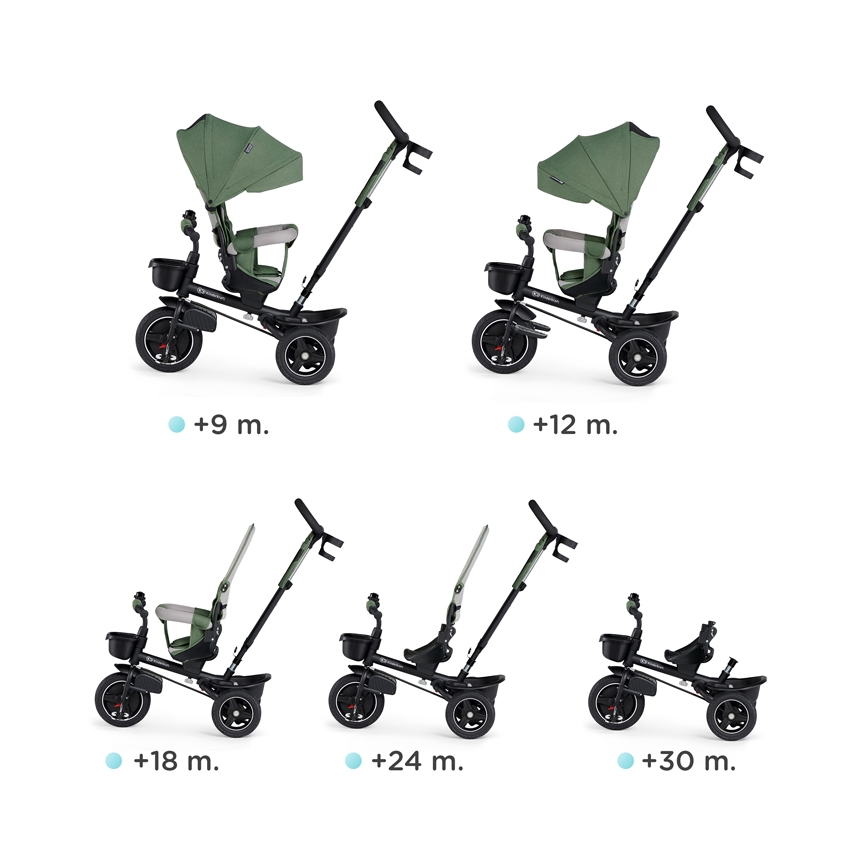 KINDERKRAFT SELECT - Triciclo infantil SPINSTEP Premium verde