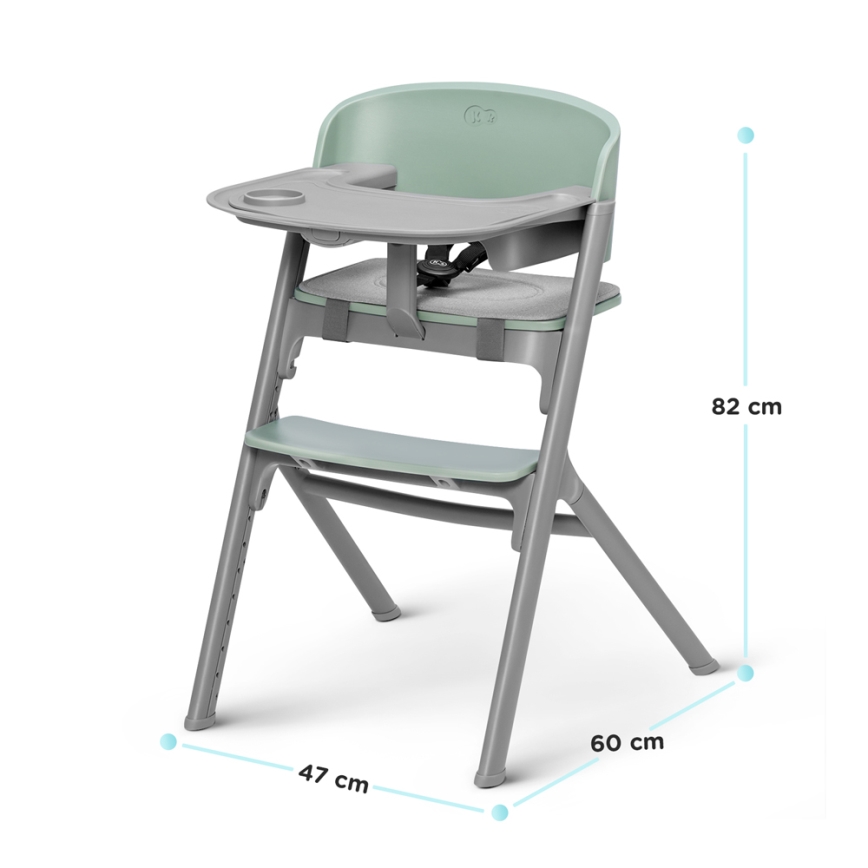 KINDERKRAFT SELECT - Trona infantil 3 en 1 LIVY Premium Verde oliva