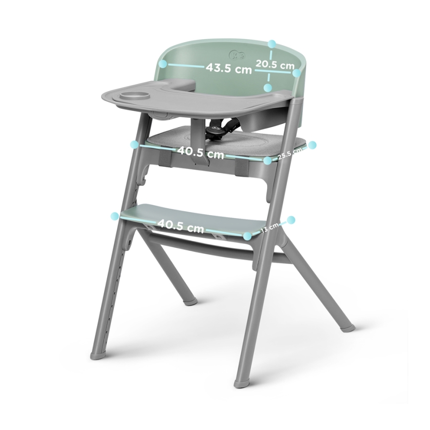 KINDERKRAFT SELECT - Trona infantil 3 en 1 LIVY Premium Verde oliva