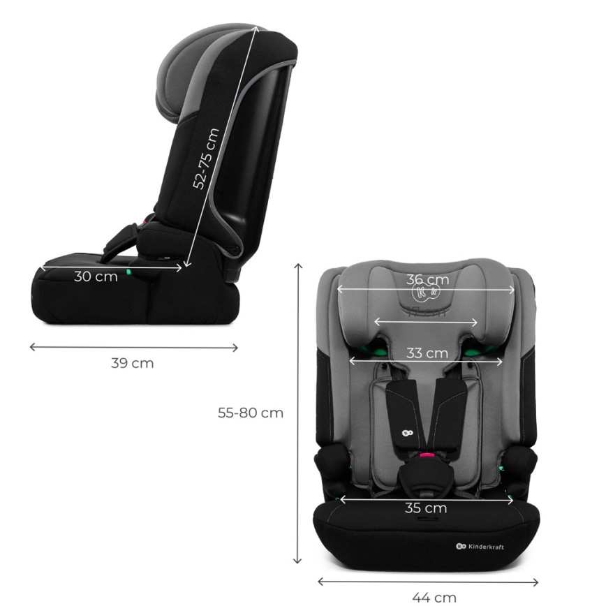 KINDERKRAFT - Silla de coche I-COMFY i-Size 76-150 cm gris