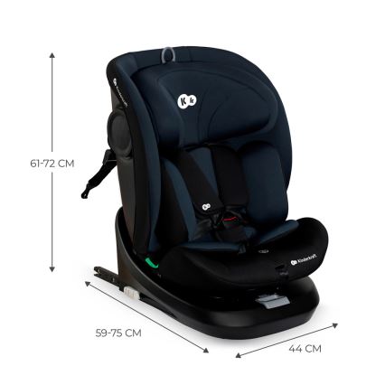 KINDERKRAFT - Silla de coche I-GROW i-Size (40-150 cm) negra