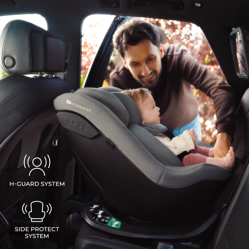 KINDERKRAFT - Silla de coche I-GUARD i-Size 40-105 cm gris