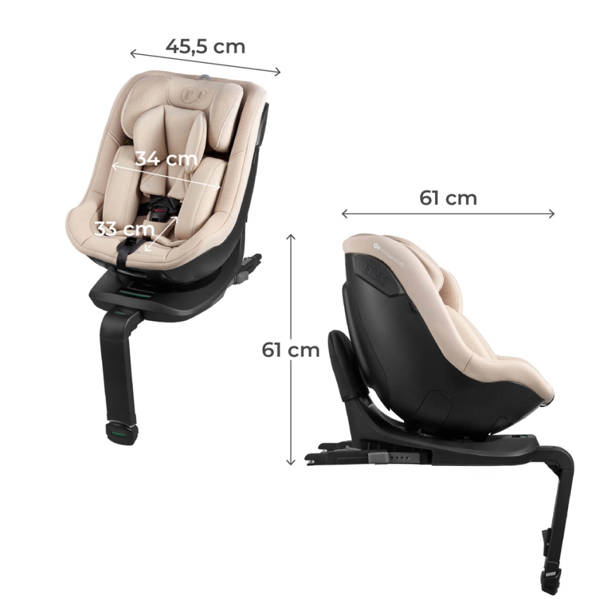 KINDERKRAFT - Silla de coche I-GUARD i-Size 40-105 cm negra