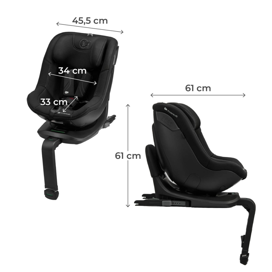 KINDERKRAFT - Silla de coche I-GUARD PRO i-Size 61-105 cm negra