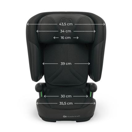 KINDERKRAFT - Silla de coche infantil plegable UNITY 2 i-Size 100-150 cm negra