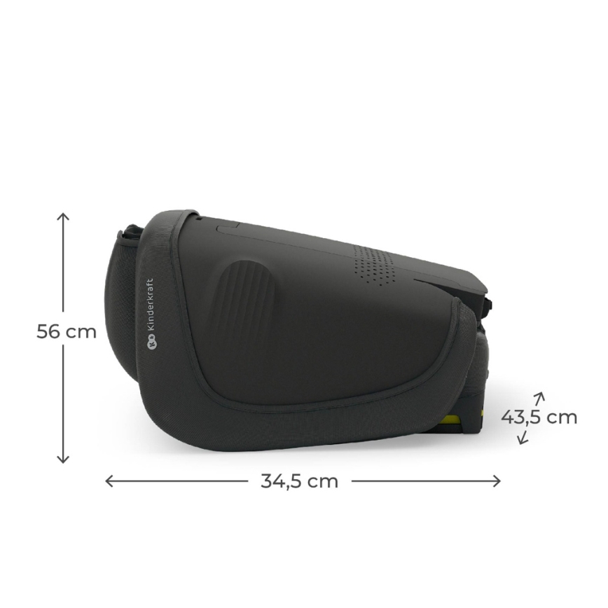 KINDERKRAFT - Silla de coche infantil plegable UNITY 2 i-Size 100-150 cm negra