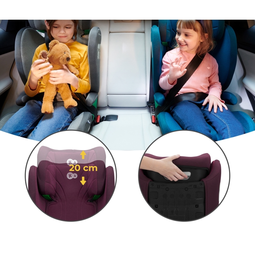 KINDERKRAFT - Silla de coche JUNIOR FIX 2 (100-150 cm) Cherry pearl