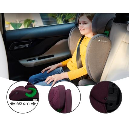 KINDERKRAFT - Silla de coche JUNIOR FIX 2 (100-150 cm) Cherry pearl