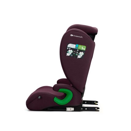 KINDERKRAFT - Silla de coche JUNIOR FIX 2 (100-150 cm) Cherry pearl