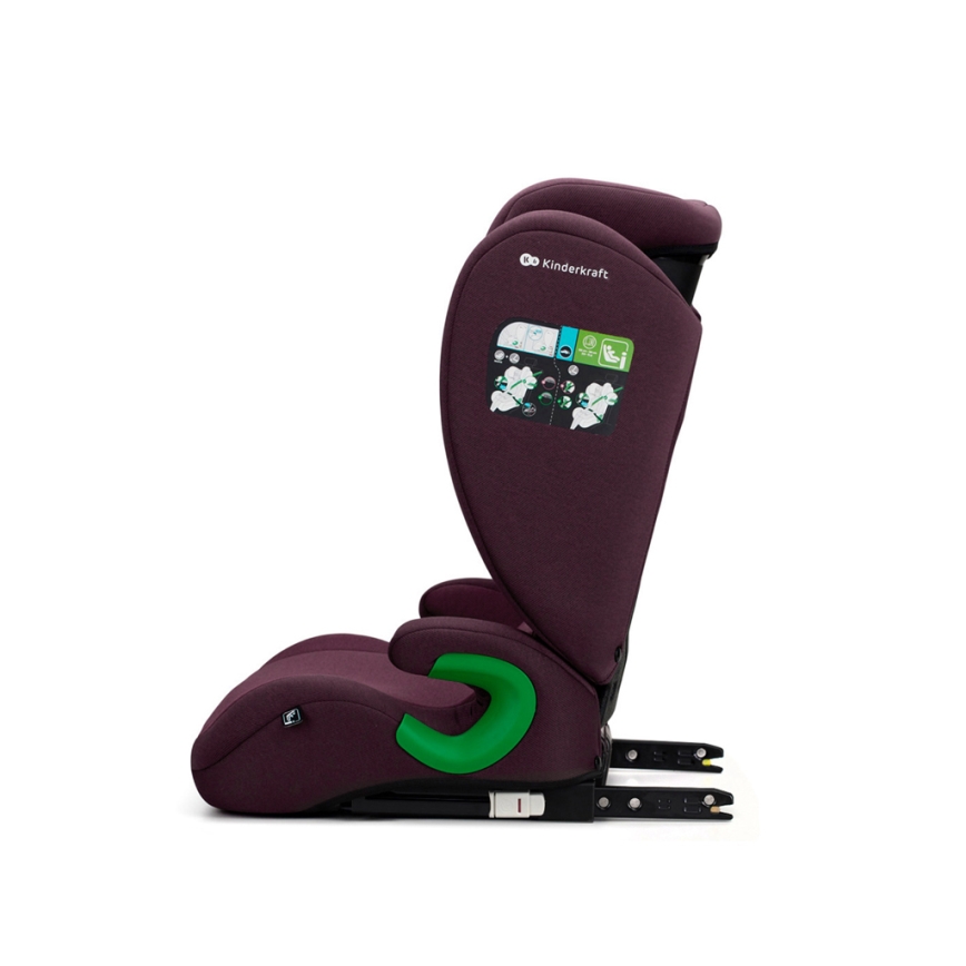 KINDERKRAFT - Silla de coche JUNIOR FIX 2 (100-150 cm) Cherry pearl