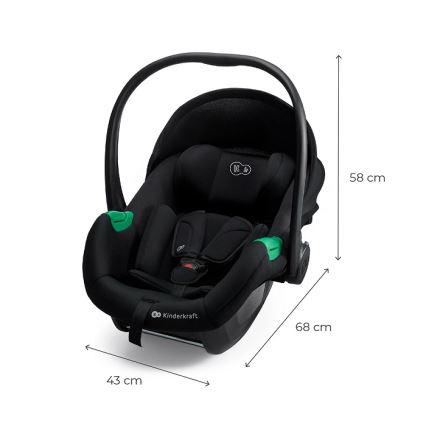 KINDERKRAFT - Silla de coche MINK PRO 2 40-87 cm (0-13 kg) negra
