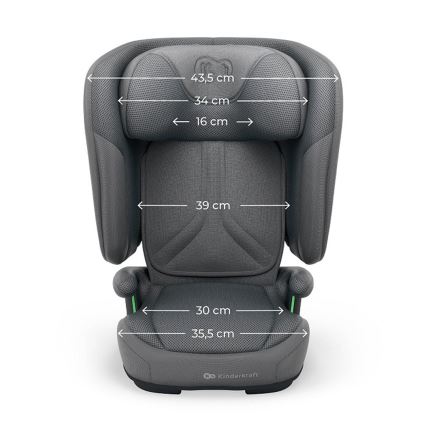 KINDERKRAFT - Silla de coche plegable UNITY 2 i-Size 100-150 cm gris