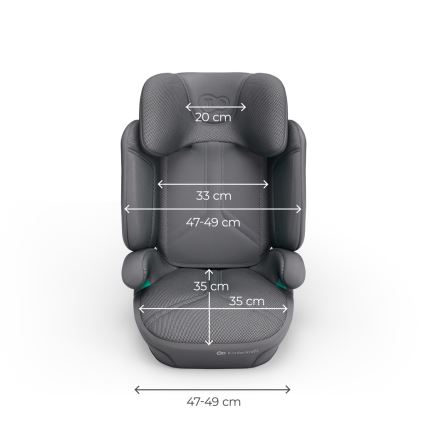 KINDERKRAFT - Silla de coche plegable XPAND 2 PRO 100-150 cm gris