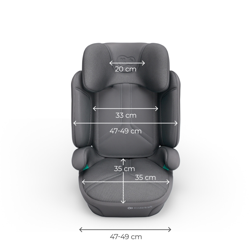 KINDERKRAFT - Silla de coche plegable XPAND 2 PRO 100-150 cm gris