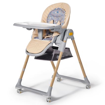 KINDERKRAFT - Silla de comedor infantil 2en1 LASTREE beige/gris