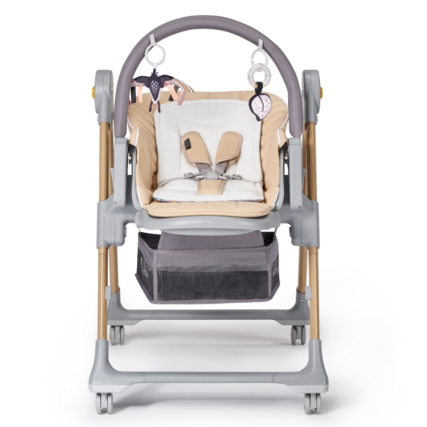 KINDERKRAFT - Silla de comedor infantil 2en1 LASTREE beige/gris