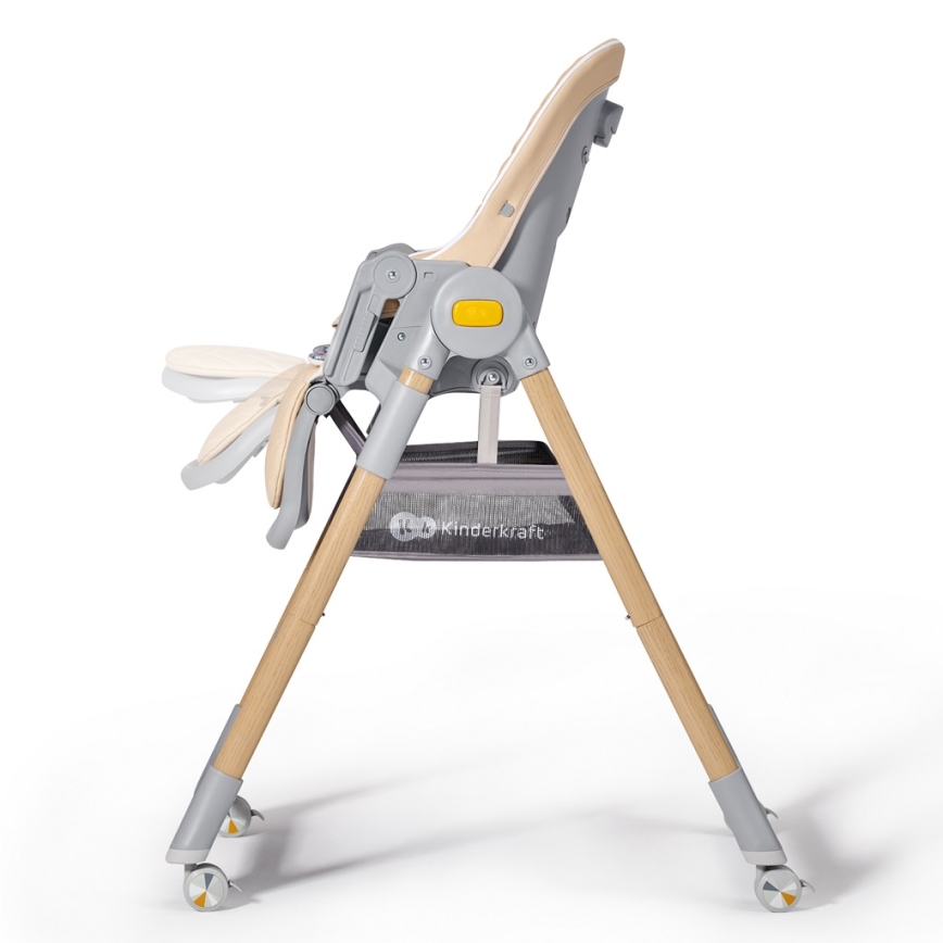 KINDERKRAFT - Silla de comedor infantil 2en1 LASTREE beige/gris