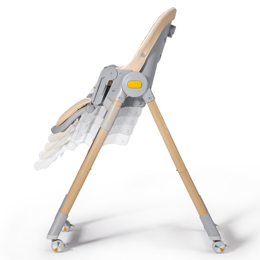 KINDERKRAFT - Silla de comedor infantil 2en1 LASTREE beige/gris