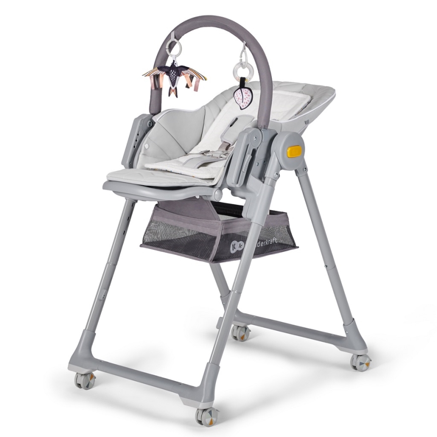 KINDERKRAFT - Silla de comedor infantil 2en1 LASTREE gris